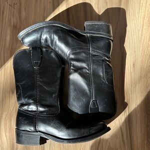 Black Leather Land Rover Men's Boots